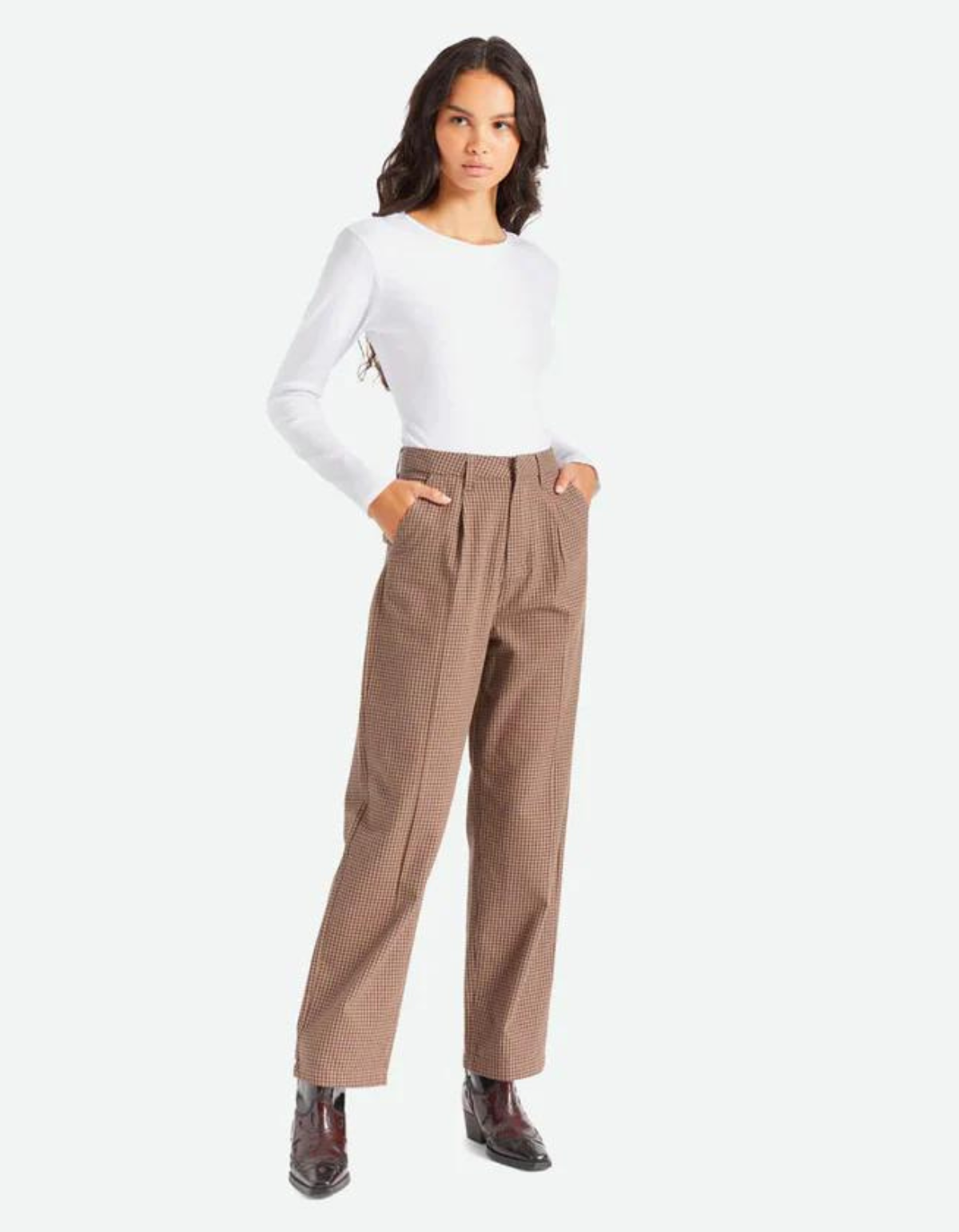 Brixton Victory Trouser Pant - Pine Bark Gingham - Image 3 of 3