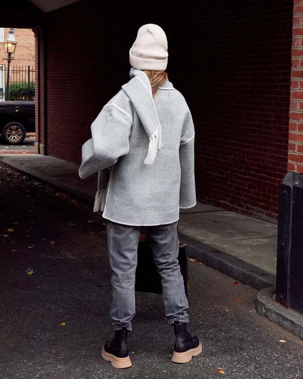 Ganni Structured Rib Beanie - Brazilian Sand | Garmentory