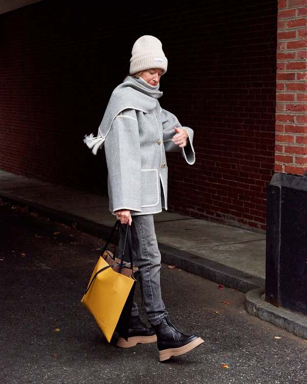 Ganni Structured Rib Beanie - Brazilian Sand | Garmentory