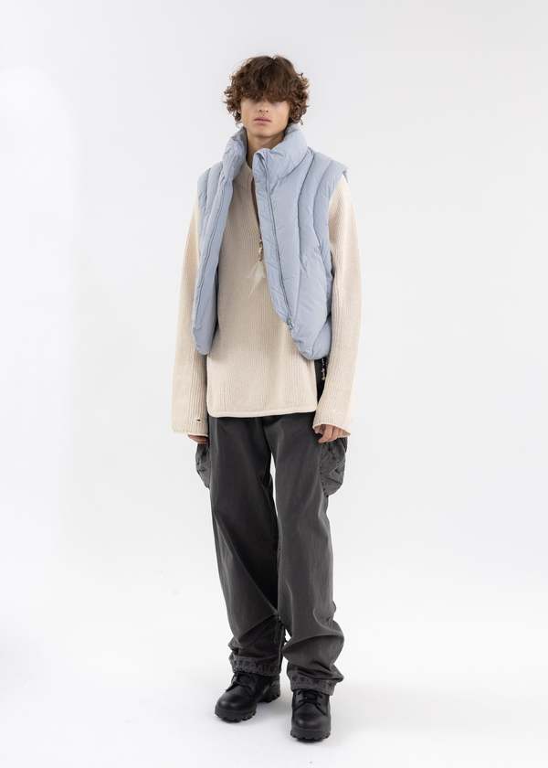 Hyein Seo Reversible Padded Vest - Ash Blue | Garmentory
