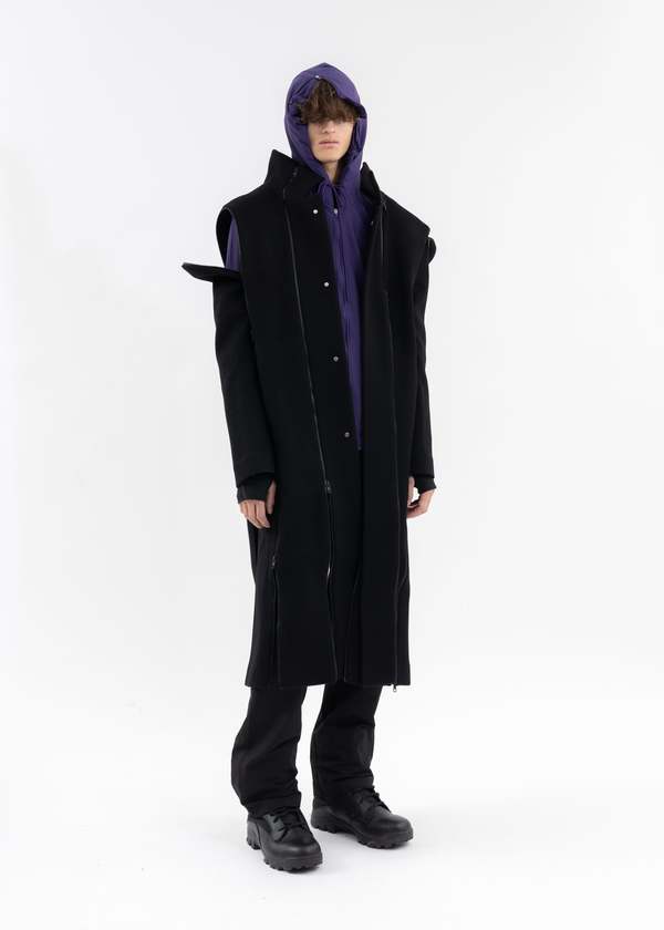 POST ARCHIVE FACTION (PAF) 5.0 COAT CENTER - BLACK | Garmentory