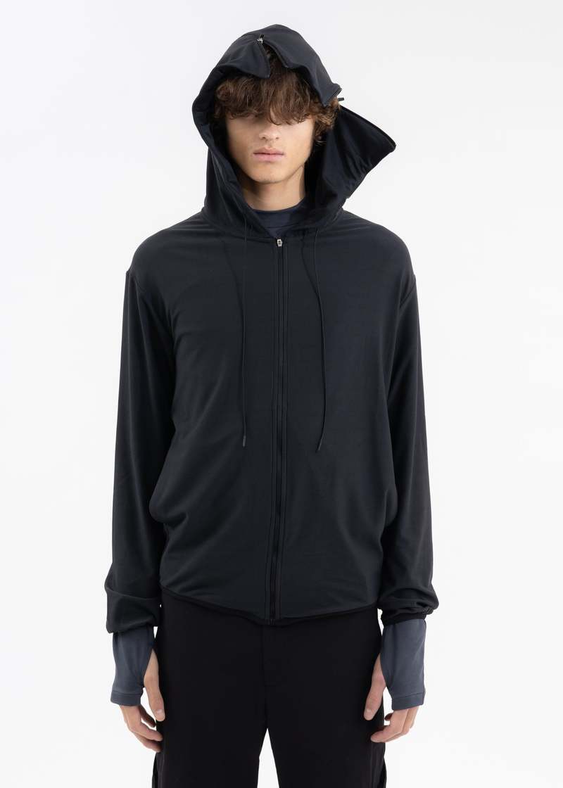 POST ARCHIVE FACTION (PAF) 5.0 HOODIE CENTER sweater - BLACK