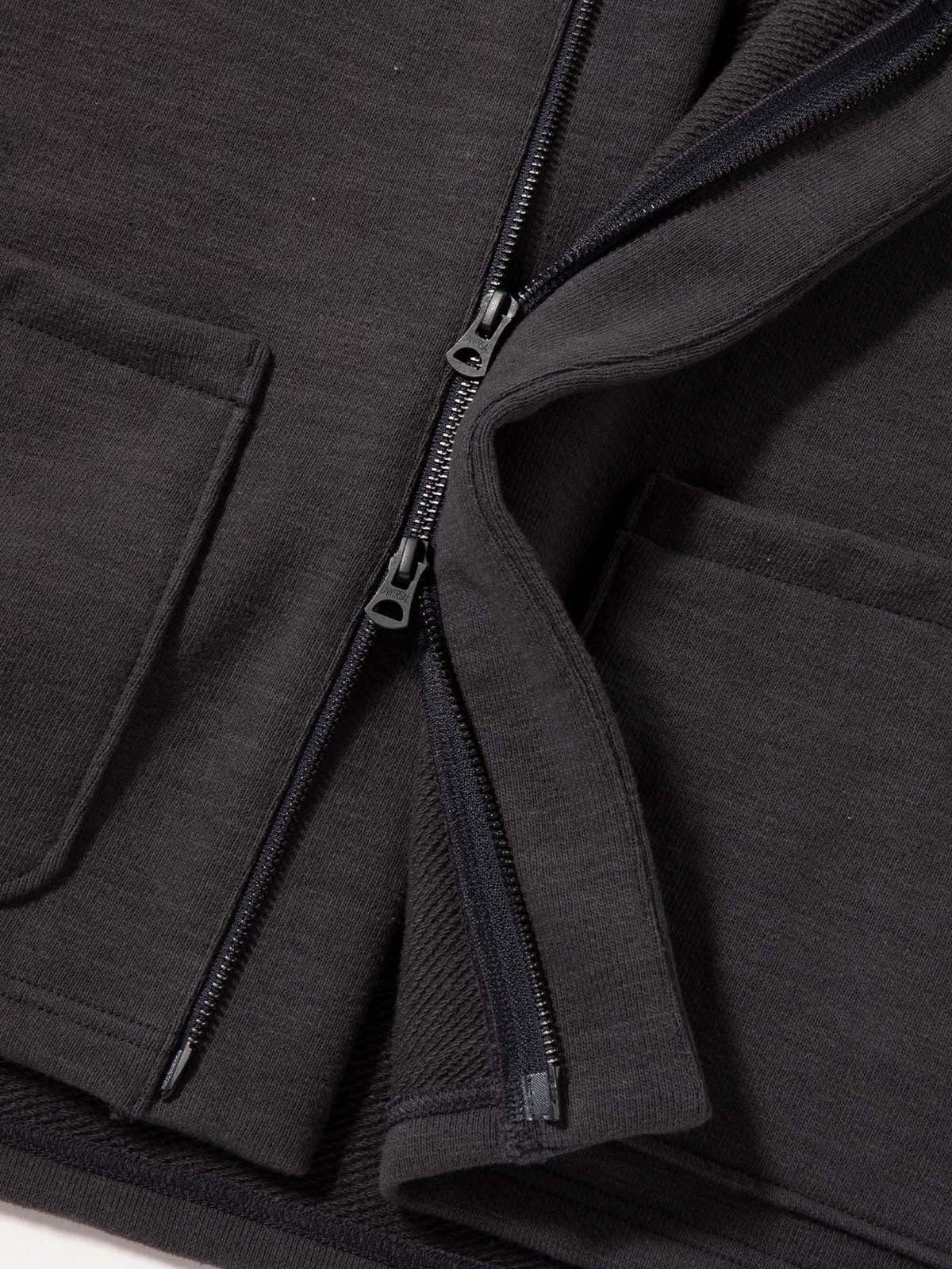 Jackman GG Sweat Zip Cardigan - Ink Black | Garmentory