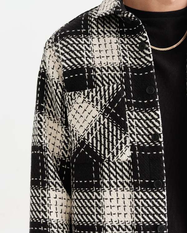 Wax London Whiting Overshirt Black Beatnik Garmentory