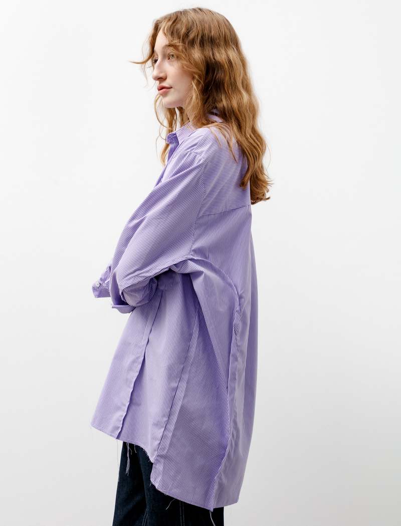 Camiel Fortgens Big Dart Shirt - Lilac/White Stripes | Garmentory
