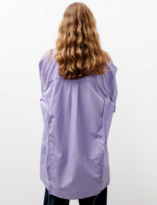 Camiel Fortgens Big Dart Shirt - Lilac/White Stripes | Garmentory