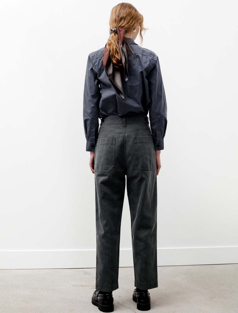 Margaret Howell MHL Tab Waist Tapered Drill Lead Trouser