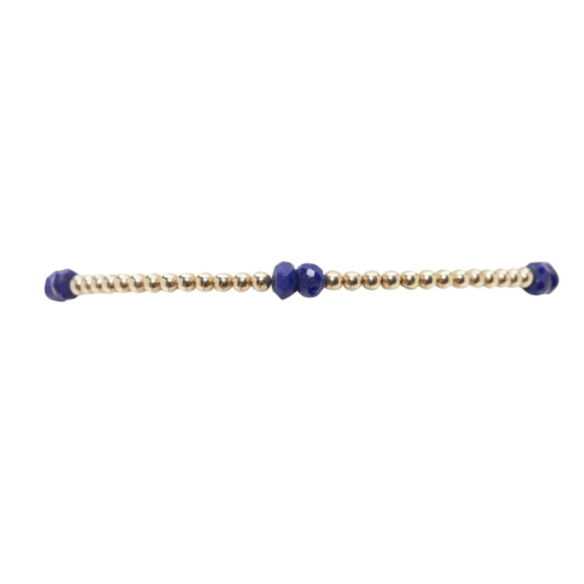 LAPIS GOLD JOY PATTERN 3MM BEAD BRACELET main image 1