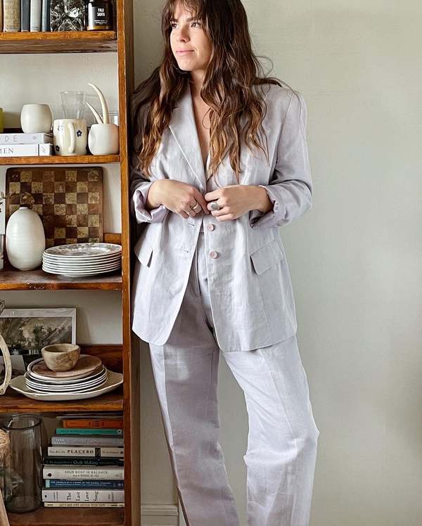 Embroidered Lilac Viscous Suit -2787 main image 1