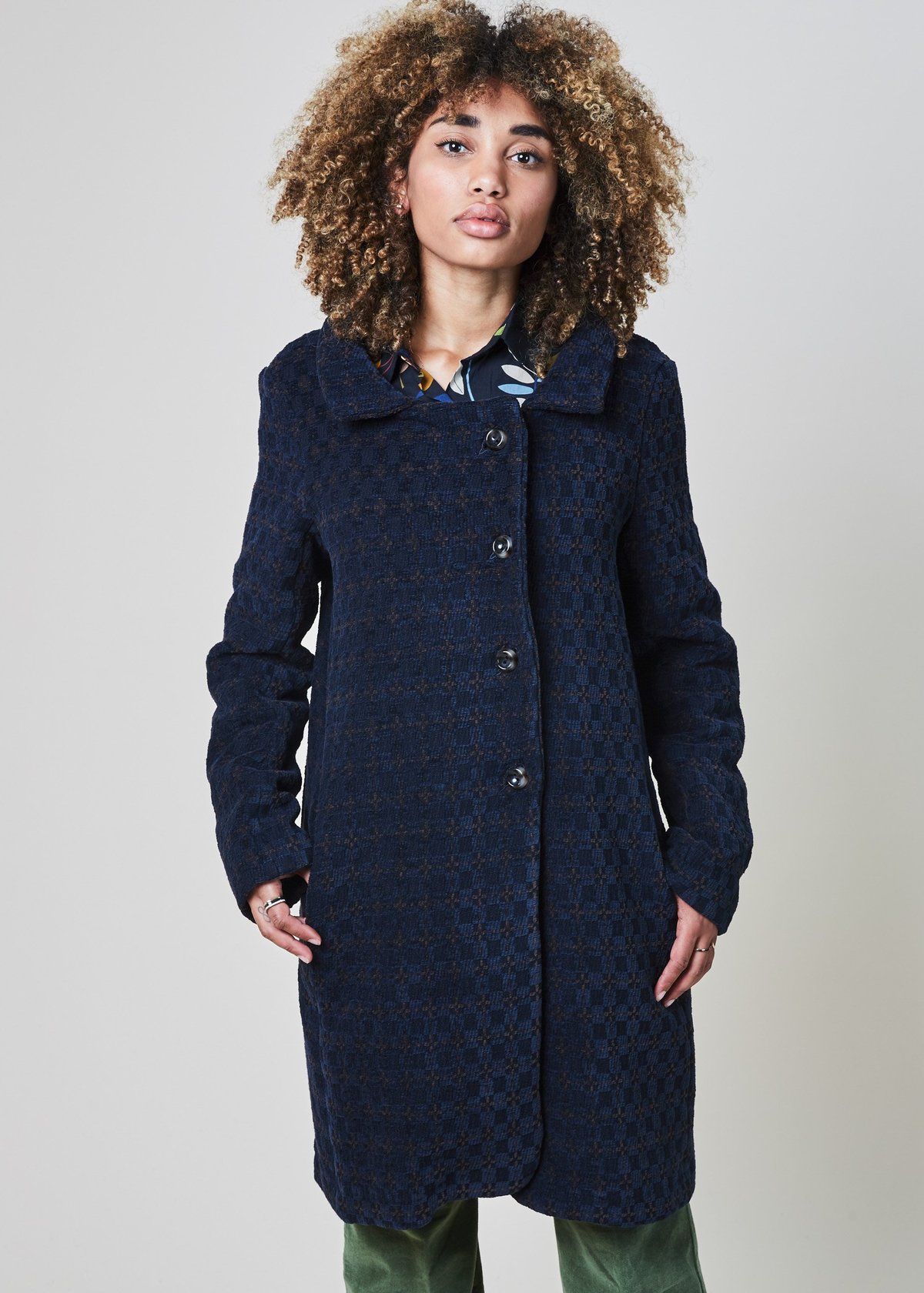 Echappees Belles Coco Textured Pattern Coat - Image 6 of 6
