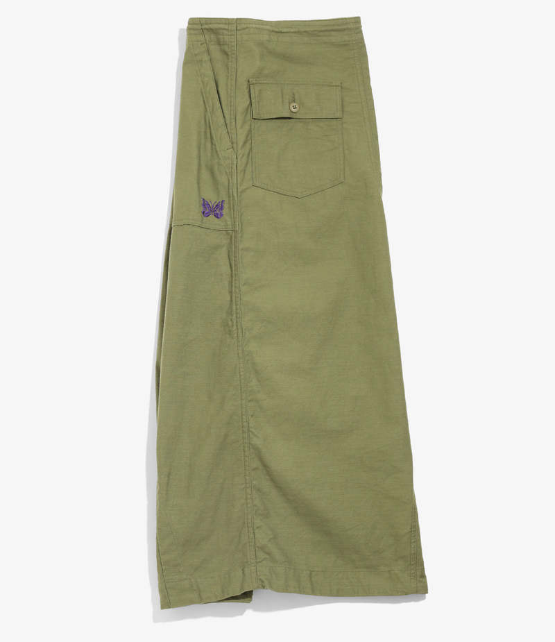 Needles String Fatigue Skirt - Back Sateen/Olive | Garmentory