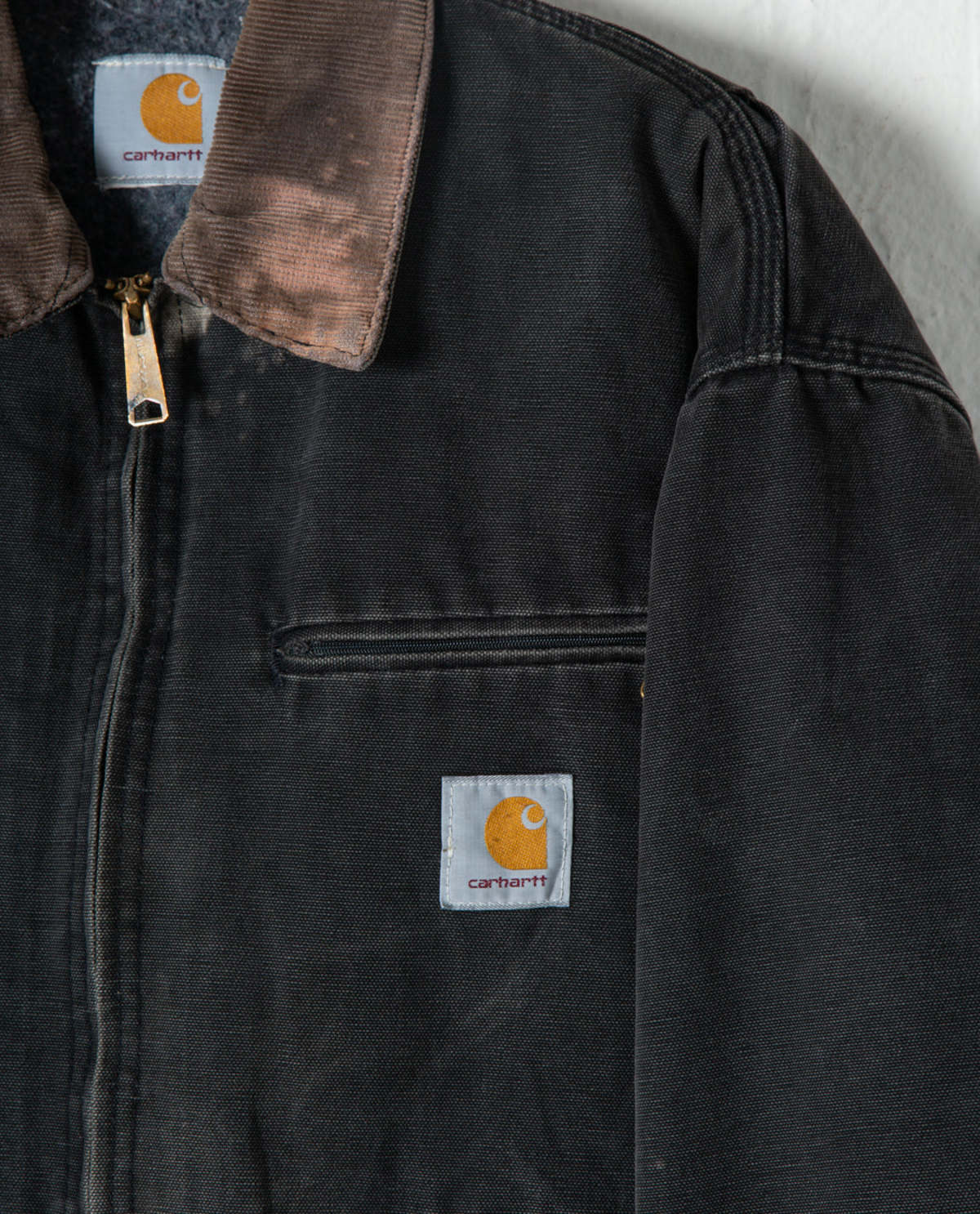 Carhartt Duck BlanketLined Detroit Jacket Charcoal Garmentory