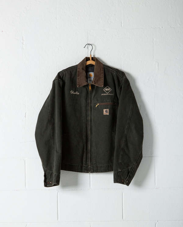 Carhartt Duck BlanketLined Detroit Jacket Charcoal Garmentory