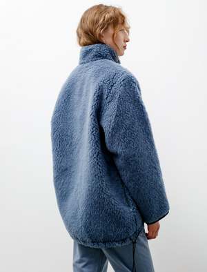 Camiel Fortgens Wool Fleece Anorak - Grey Blue | Garmentory