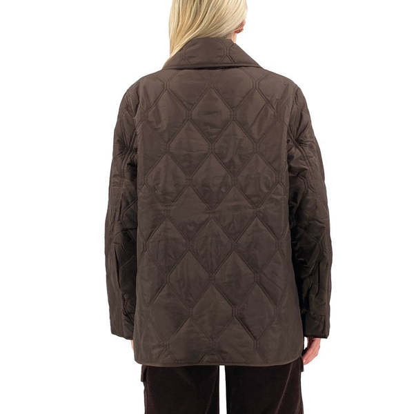 Ganni Ripstop Quilt Jacket - Mole | Garmentory