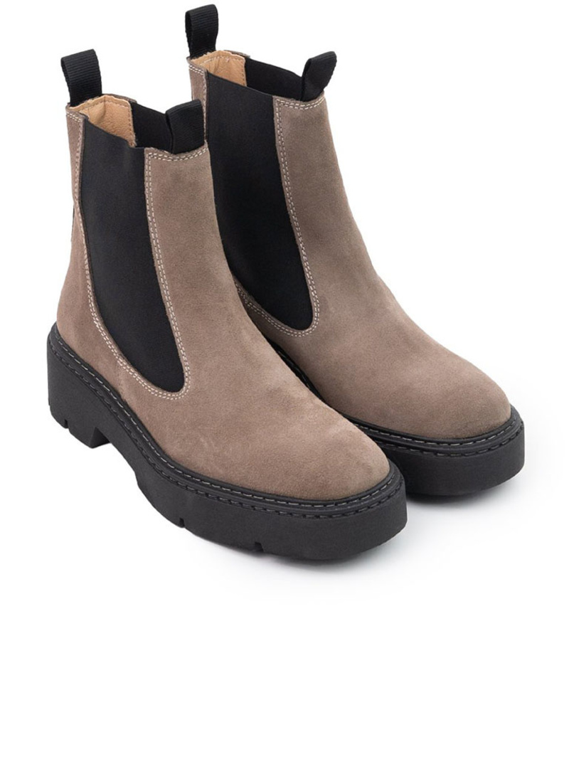 L'Intervalle Colombus Suede Boots - Taupe