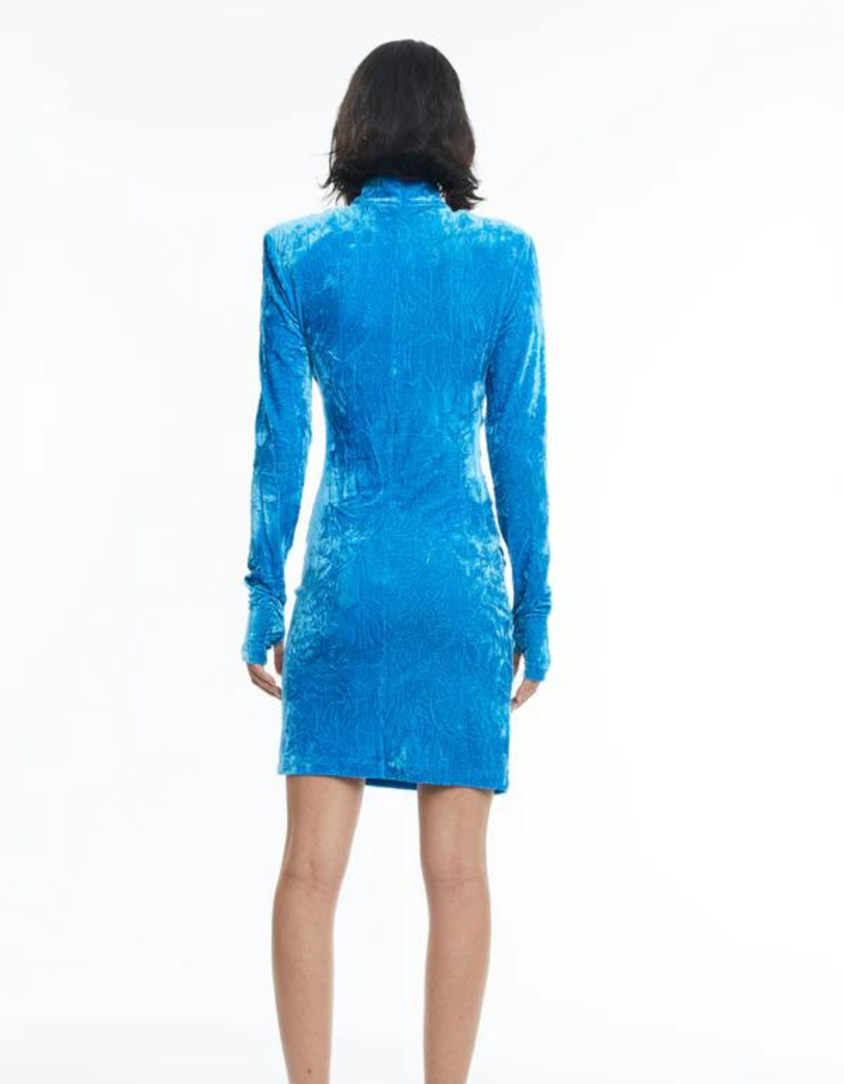 balenciaga blue velvet dress Pakistani Clothes main image 0