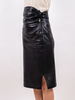 Vintage Alaia 1980s azzedine alaia leather skirt - Black - Thumbnail 3