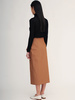 Diarte Fanny Wrap Skirt - Caramel Denim - Thumbnail 4
