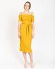 Samantha Pleet Capulet Dress In Gold - Thumbnail 1