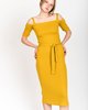 Samantha Pleet Capulet Dress In Gold - Thumbnail 3