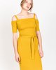 Samantha Pleet Capulet Dress In Gold - Thumbnail 4