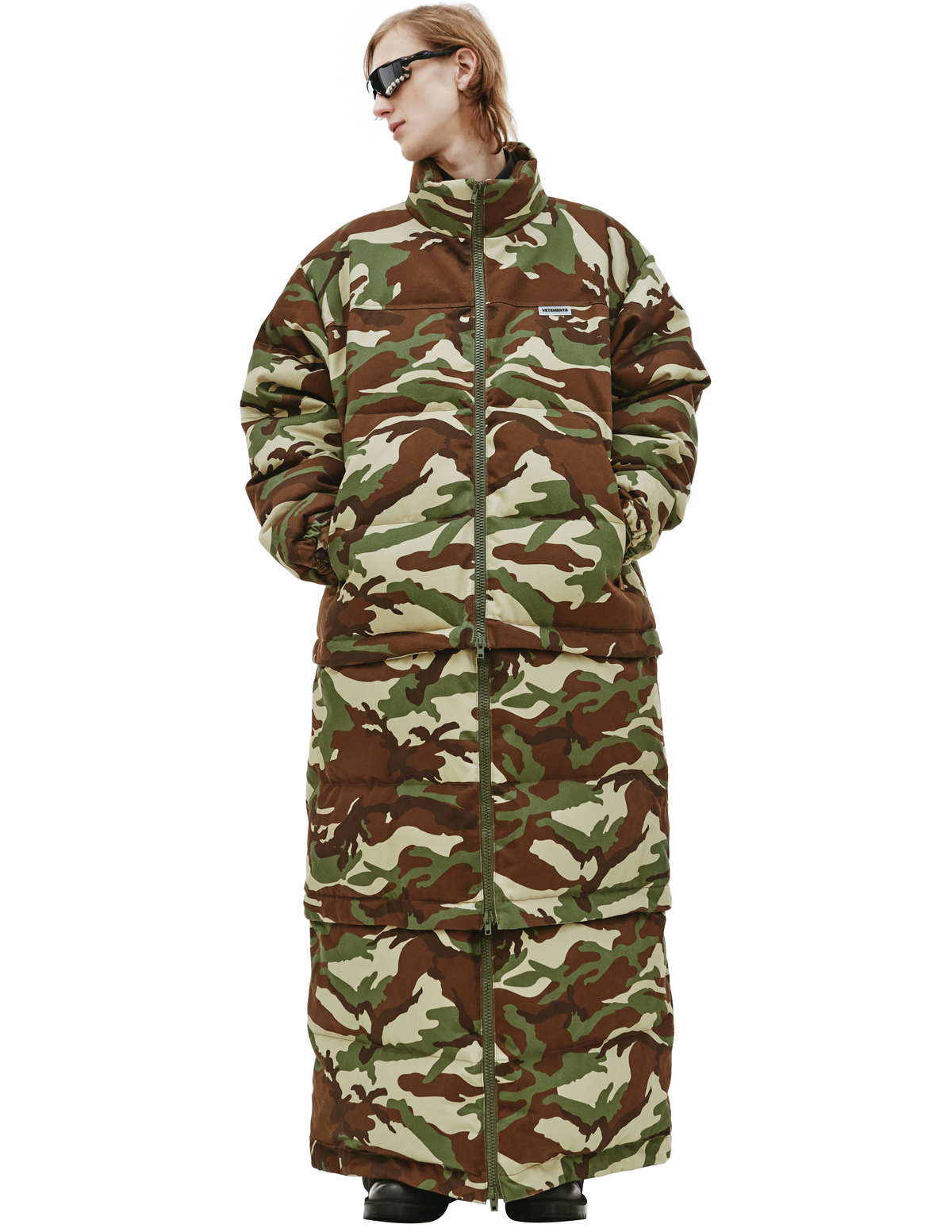 3968 Khaki Camouflage Patterned Coat