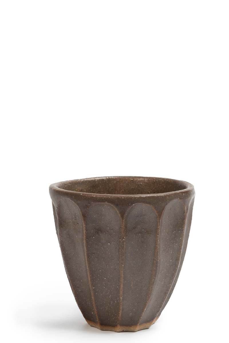 Olivia Fiddes Faceted Cup - Brown