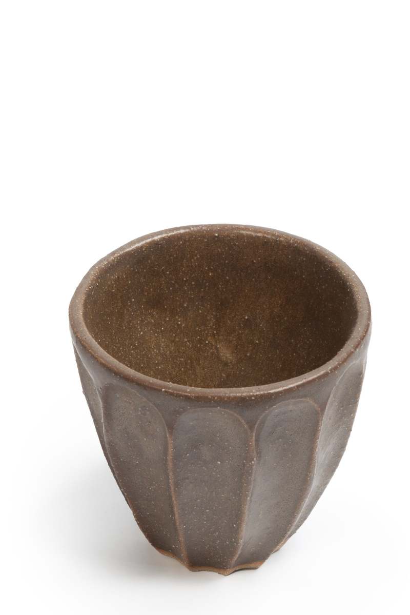 Olivia Fiddes Faceted Cup - Brown