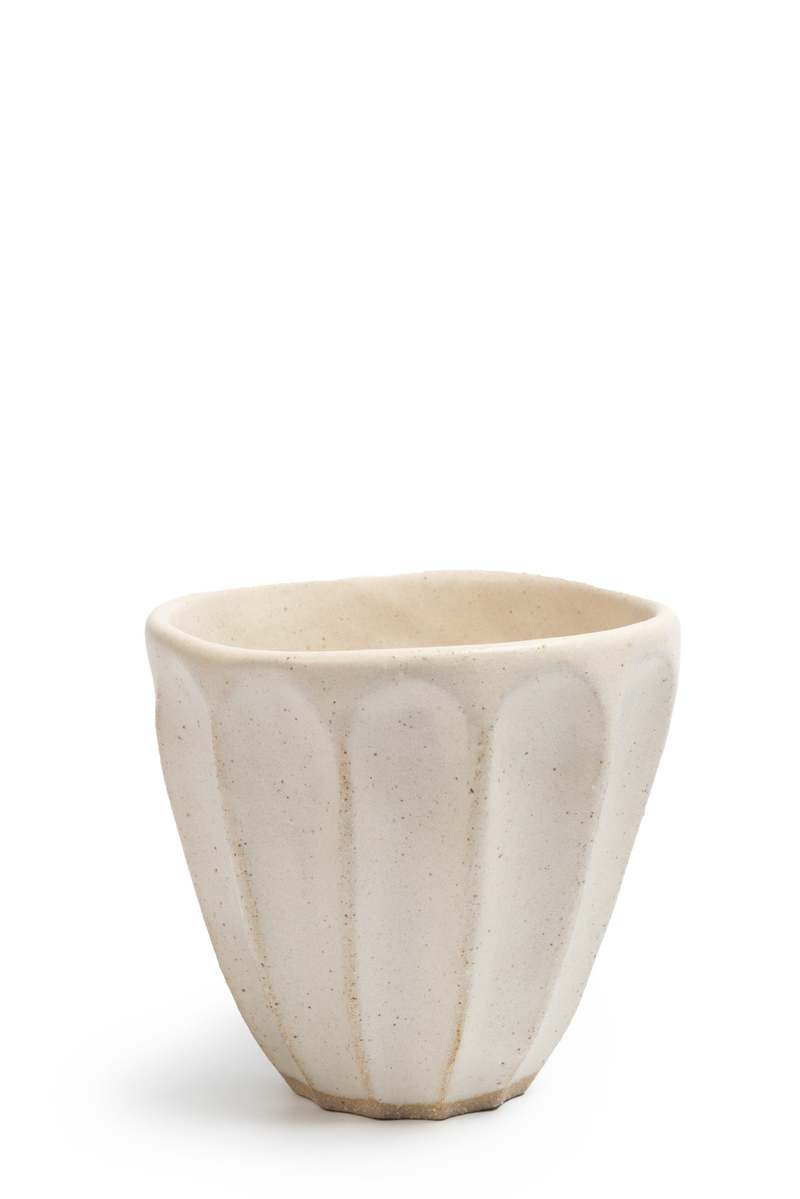 Olivia Fiddes Faceted Cup - Cream Olivia Fiddes Faceted Cup - Cream
