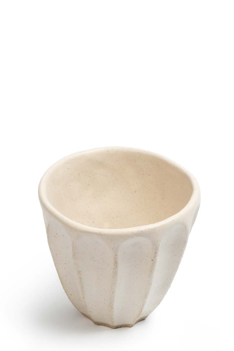 Olivia Fiddes Faceted Cup - Cream Olivia Fiddes Faceted Cup - Cream