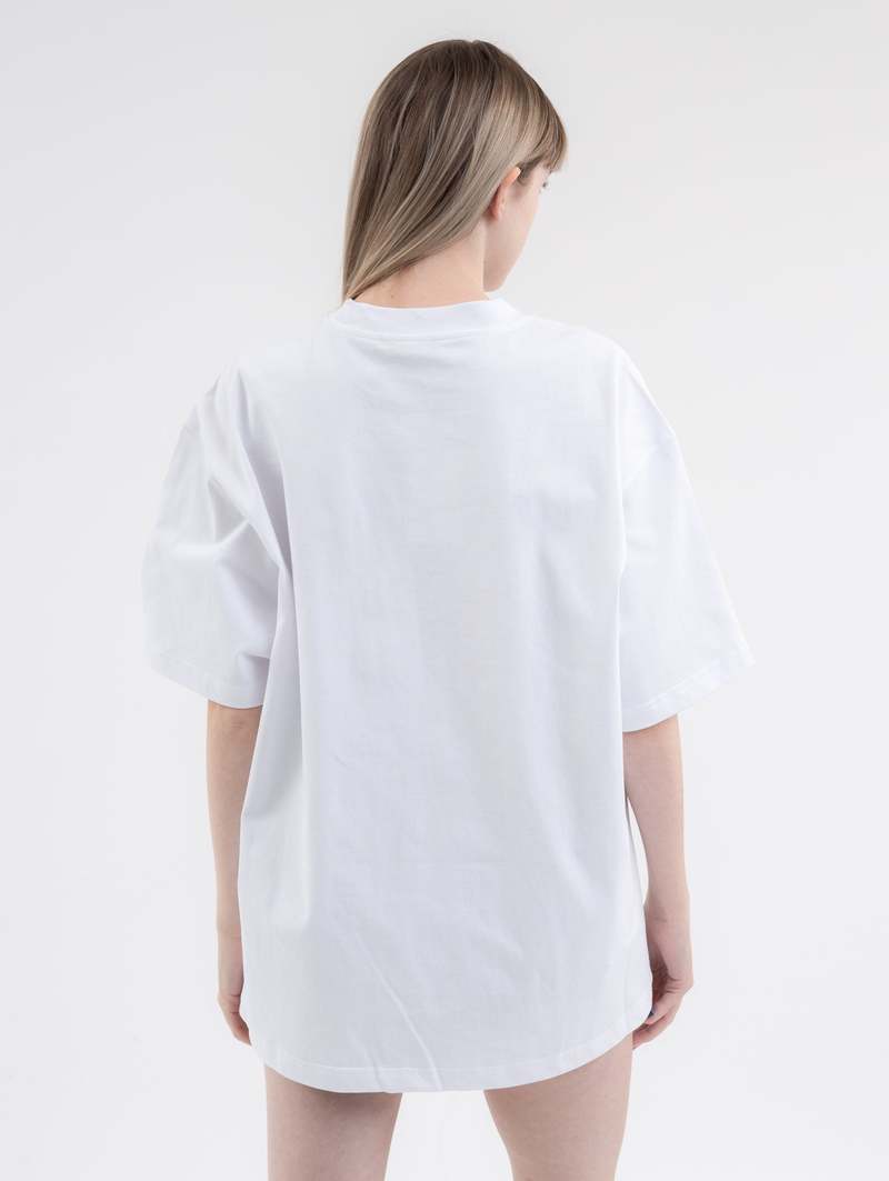 WE11DONE Patched Mirror Logo T-Shirt - White | Garmentory