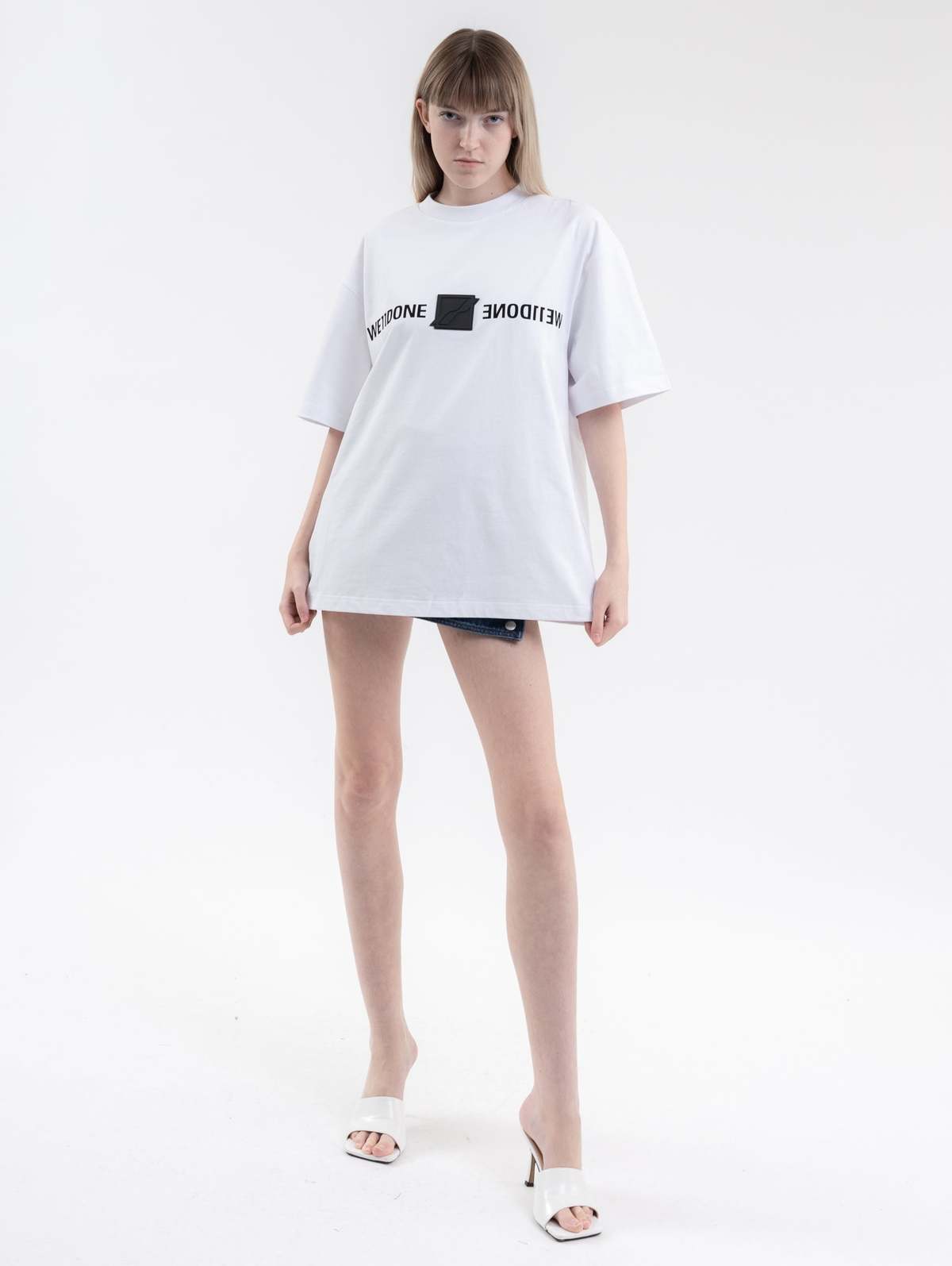 We11Done ♥ Eleven T-shirt /追跡付 White-WE11DONE-Patched-Mirror-