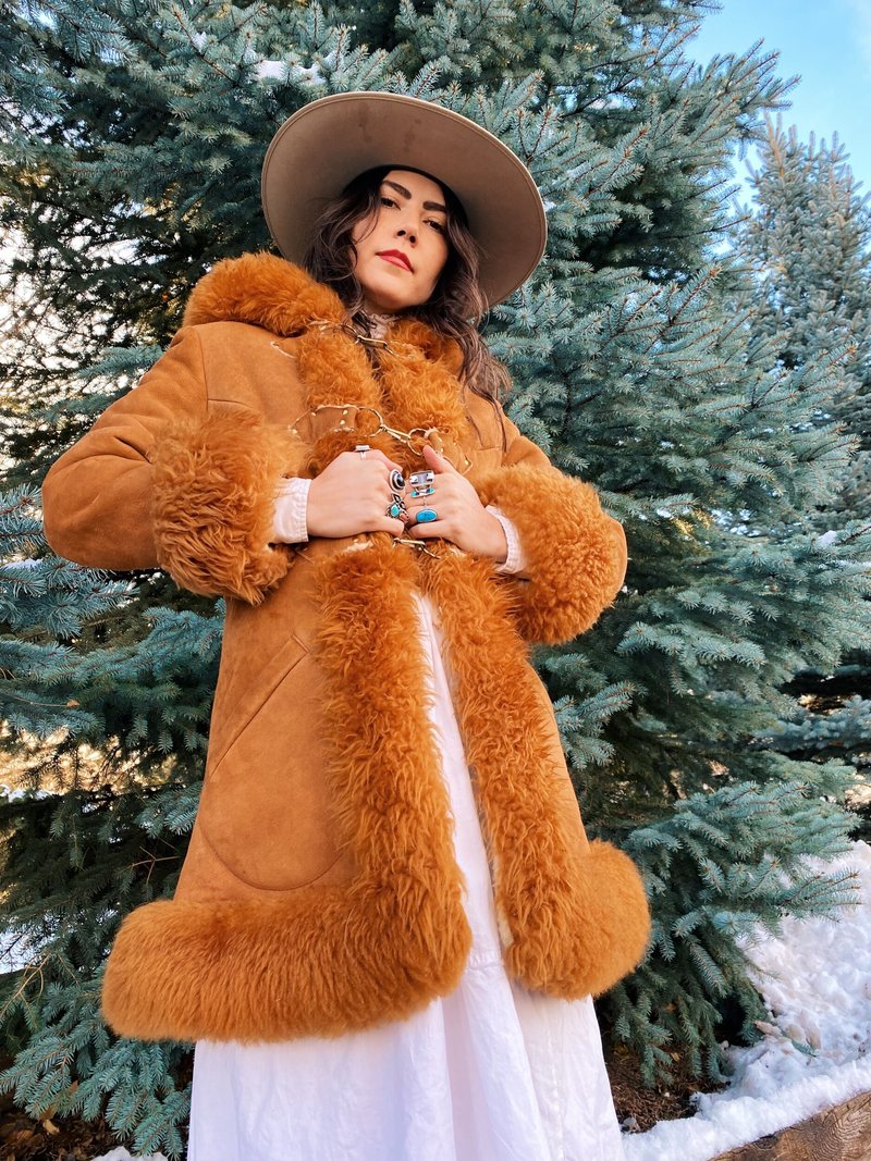 Vintage Shearling Penny Lane Coat Nutmeg on Garmentory