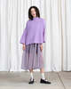 Ali Golden Merino Mock Turtleneck - Lilac - Thumbnail 3
