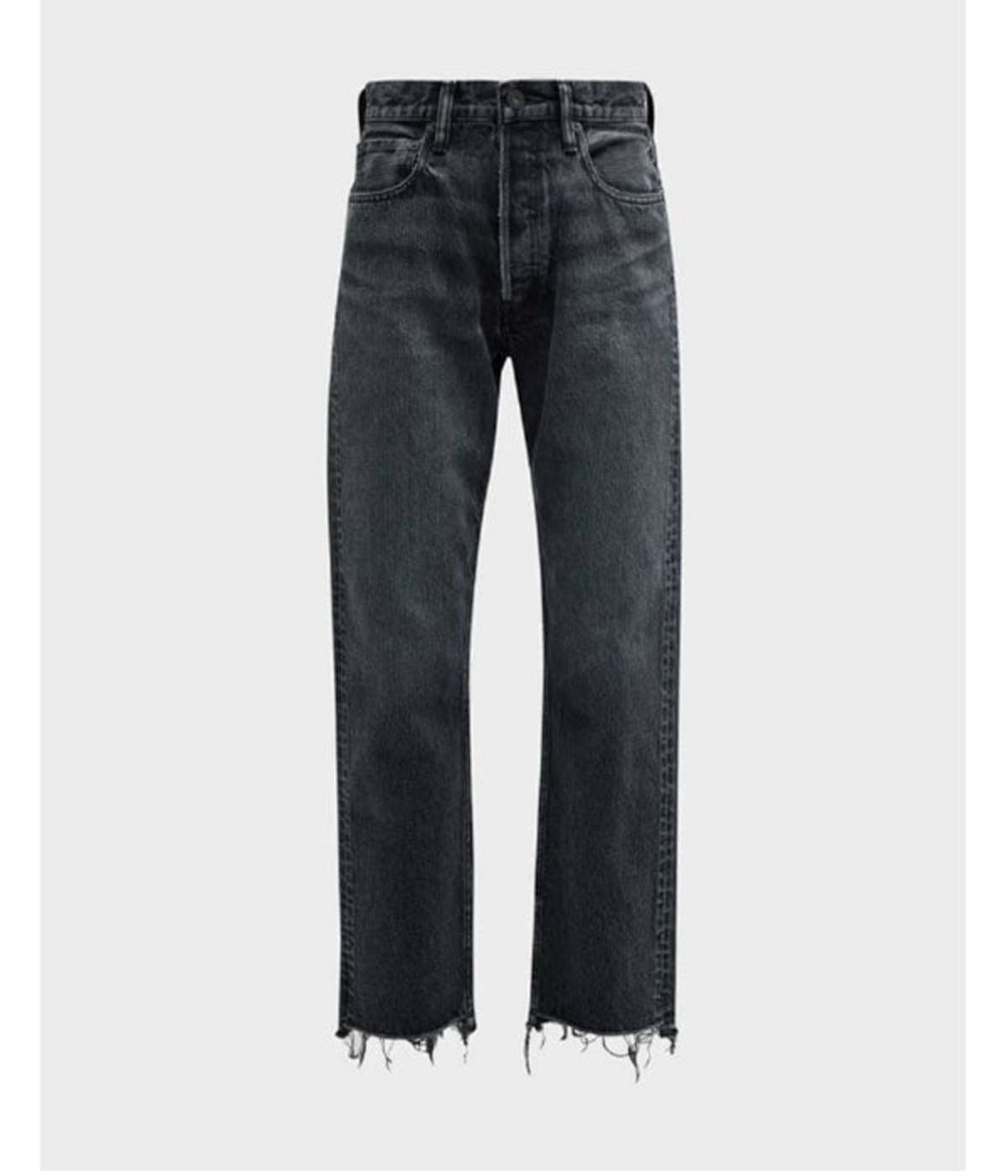 MOUSSY Detroit High Rise Wide Straight Ankle Jeans - Black - Image 3 of 3