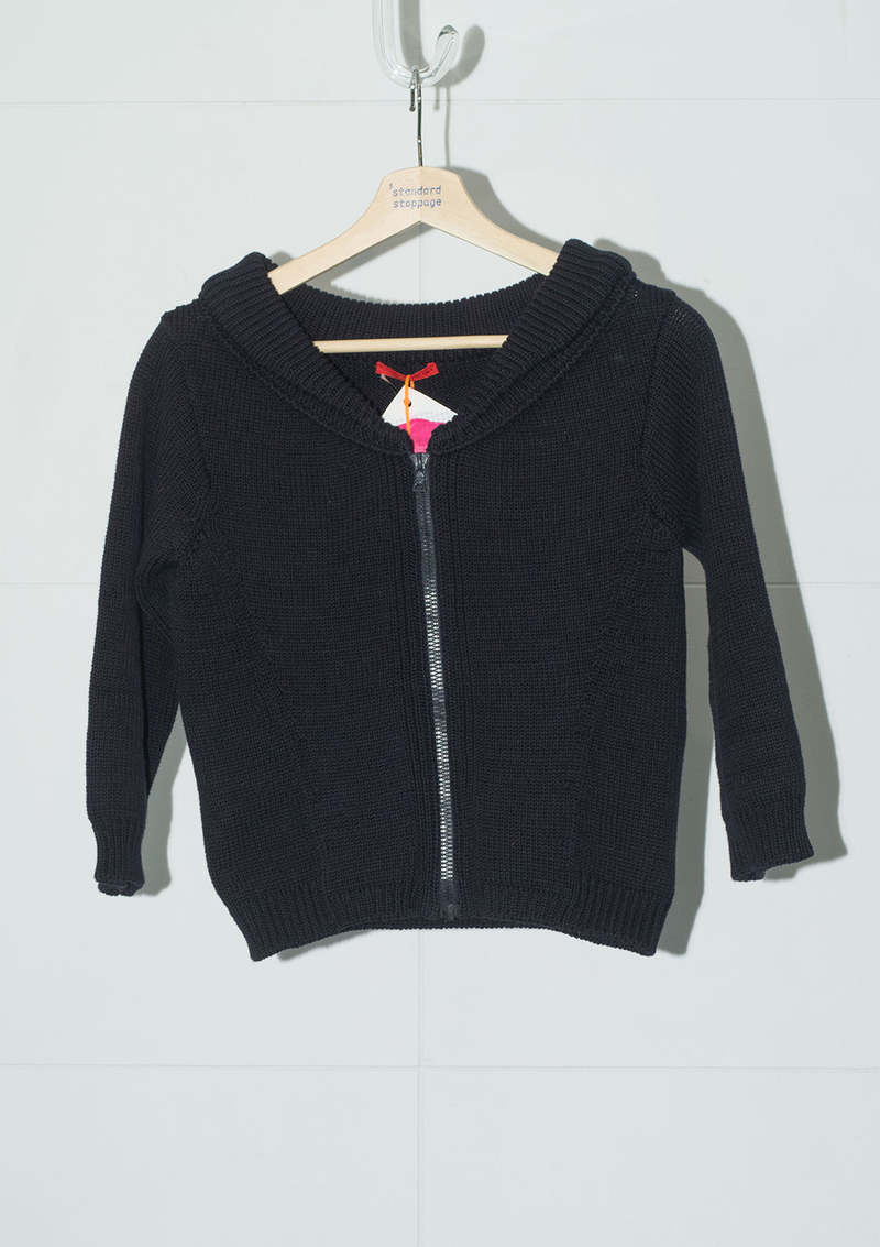 Vintage Prada Sport Cropped Cardigan Navy on Garmentory