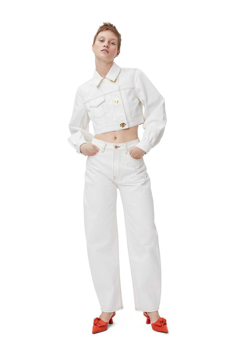 ★Ganni★ STERI DENIM PANTS BRIGHT WHITE J1177151 J1177151SS Stary Jeans in Bright White | Garmentory