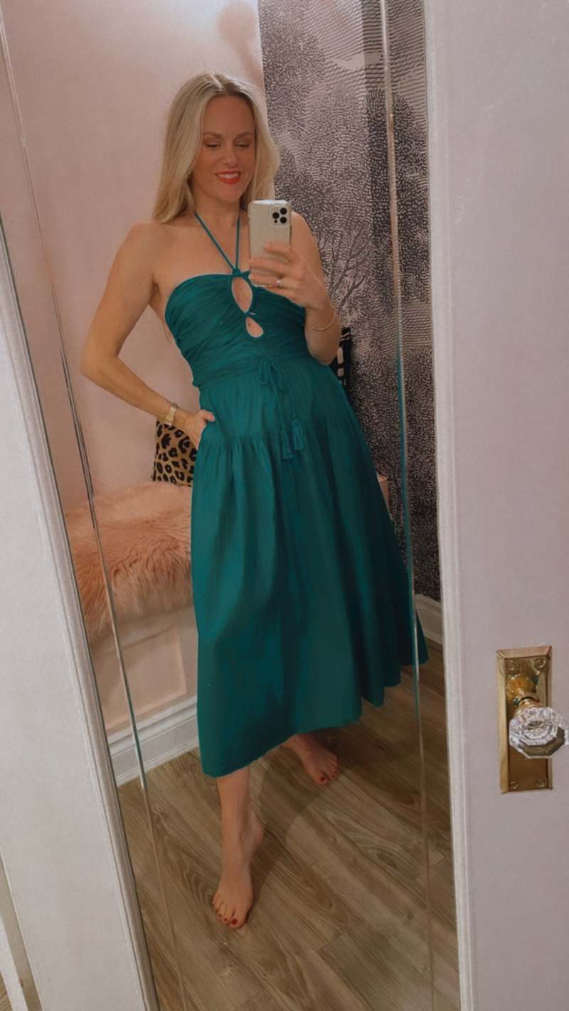 slim fit dress slacks Ulla Johnson Freesia Gown