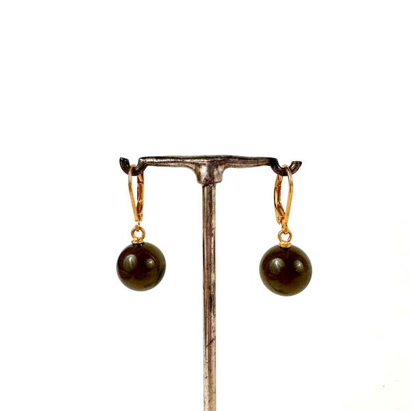 Shyla Zena Ball Earrings - Smoky