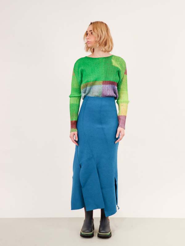 Pleats Please by Issey Miyake Mixing Top - Green | Garmentory