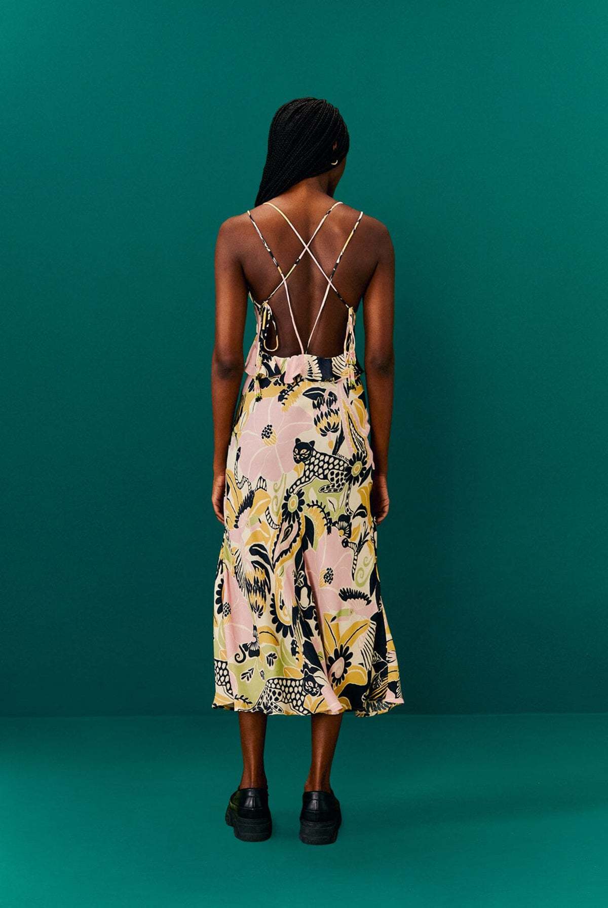 Farm Rio Vintage Forest Lenzing Ecovero Viscose Midi Dress - Multi |  Garmentory