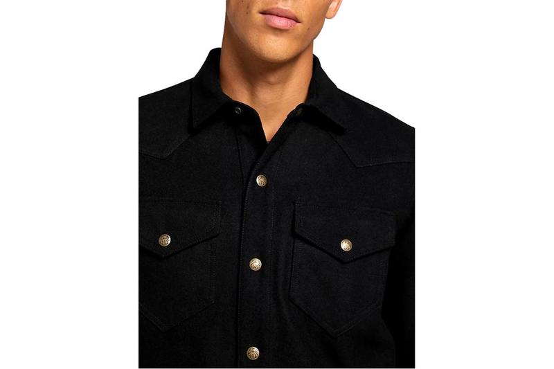 Lee 101 Wool Overshirt Black Garmentory