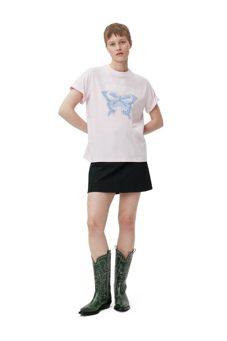 GANNI シフォンスリーブ シャツドレス ワンピース