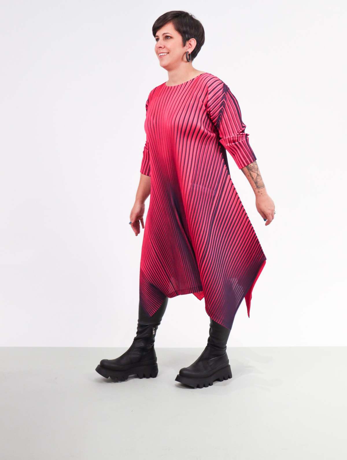 Pleats Please by Issey Miyake Alt Blinks Dress - Neon Pink