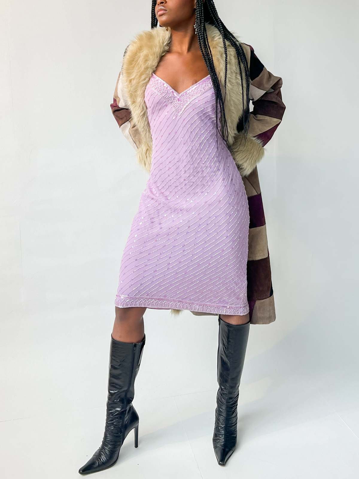 beaded jumper dress Threadbare Women's Red Sequin Embellished Jumper Dress main image 1