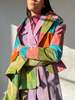 Vintage Melissa Patchwork Suede Jacket - Multicolor - Thumbnail 1
