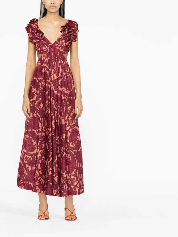 Zimmermann Tiggy Silk Dress - Paisley Print | Garmentory