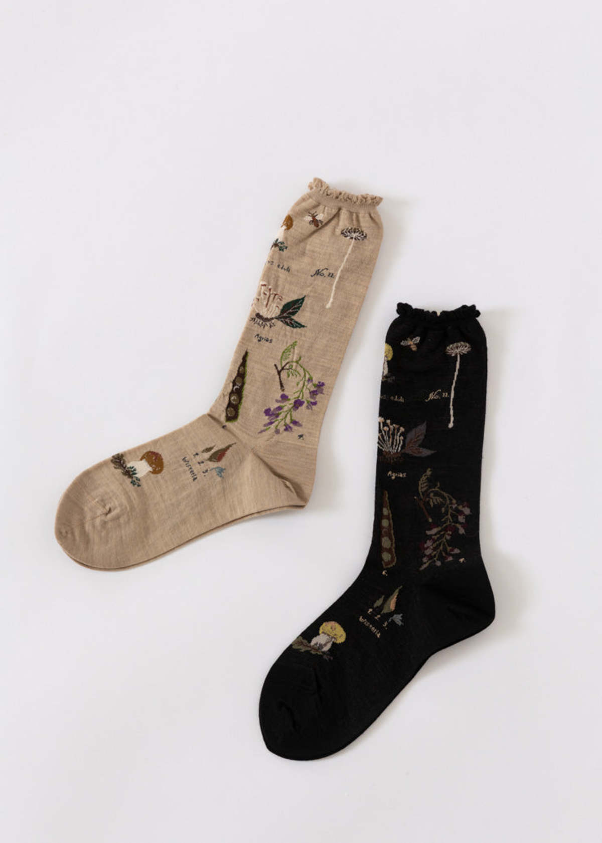 Antipast Botanical XIV Socks - Beige - Image 1 of 2
