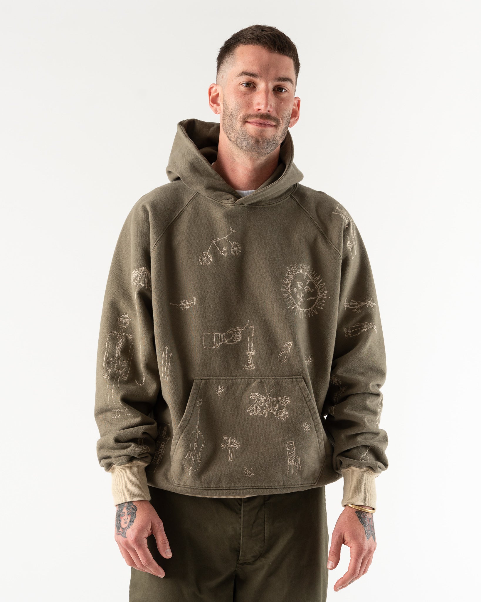 トップス SAMUEL ZELIG hoodie Samuel Zelig Traveling Band Hoodie - Army Green | Garmentory